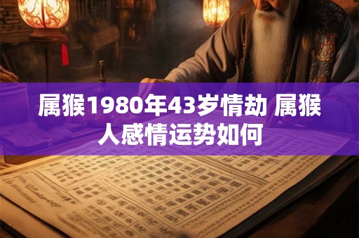 属猴1980年43岁情劫 属猴人感情运势如何 属猴1980年43岁情劫 属猴人感情运势如何