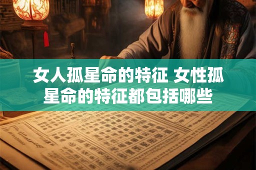 女人孤星命的特征 女性孤星命的特征都包括哪些