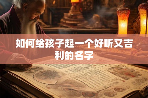 如何给孩子起一个好听又吉利的名字 如何给孩子起一个好听又吉利的名字