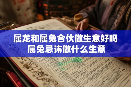 属龙和属兔合伙做生意好吗 属兔忌讳做什么生意