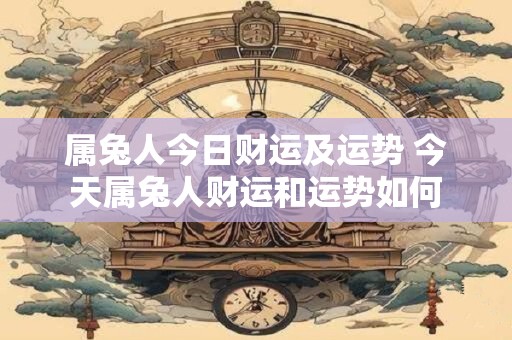 属兔人今日财运及运势 今天属兔人财运和运势如何