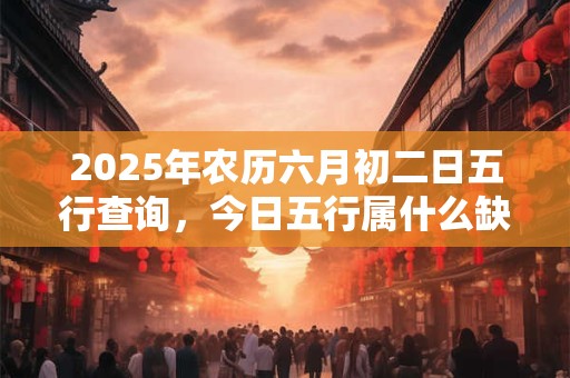 2025年农历六月初二日五行查询，今日五行属什么缺什么