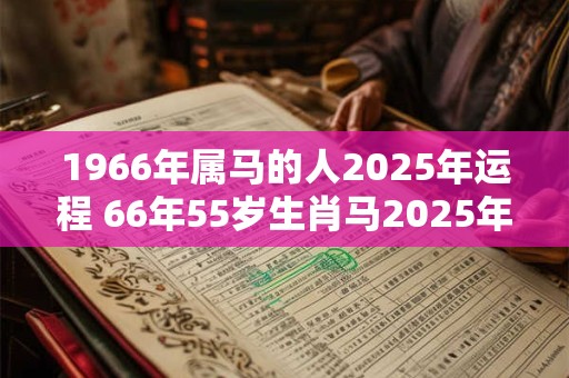 1966年属马的人2025年运程 66年55岁生肖马2025年运势