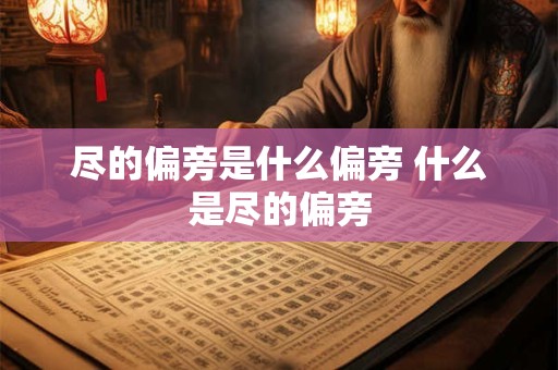 尽的偏旁是什么偏旁 什么是尽的偏旁