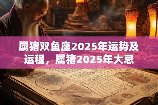 属猪双鱼座2025年运势及运程，属猪2025年大忌