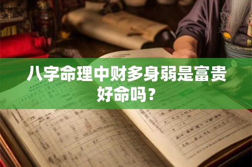 八字命理中财多身弱是富贵好命吗？