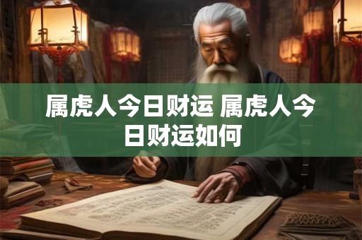 属虎人今日财运 属虎人今日财运如何