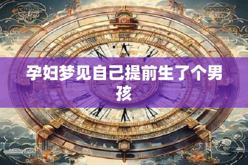 孕妇梦见自己提前生了个男孩