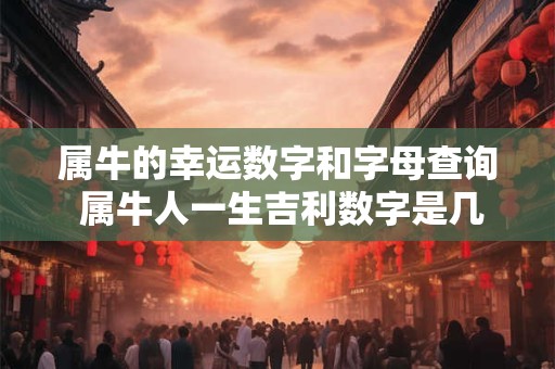 属牛的幸运数字和字母查询 属牛人一生吉利数字是几
