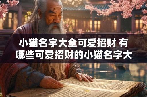 小猫名字大全可爱招财 有哪些可爱招财的小猫名字大全