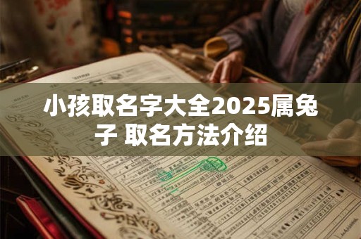 小孩取名字大全2025属兔子 取名方法介绍