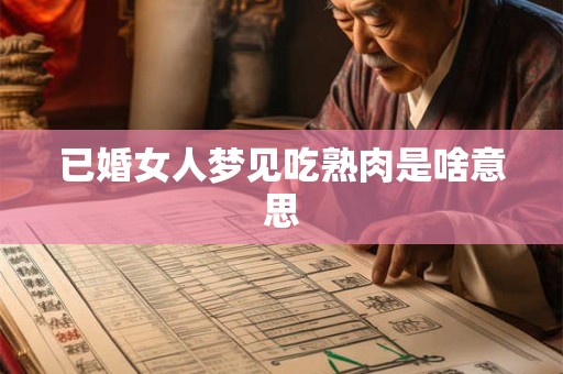 已婚女人梦见吃熟肉是啥意思