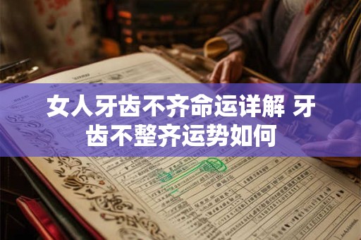女人牙齿不齐命运详解 牙齿不整齐运势如何