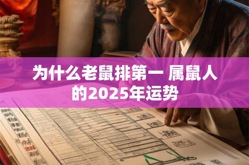 为什么老鼠排第一 属鼠人的2025年运势