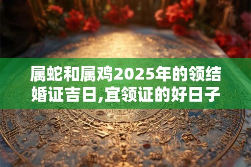 属蛇和属鸡2025年的领结婚证吉日,宜领证的好日子