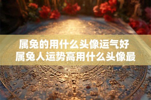 属兔的用什么头像运气好 属兔人运势高用什么头像最招财