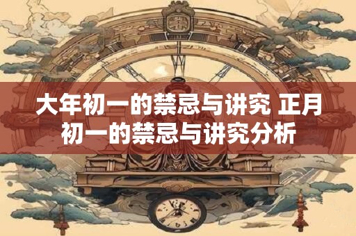 大年初一的禁忌与讲究 正月初一的禁忌与讲究分析