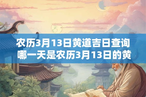 农历3月13日黄道吉日查询 哪一天是农历3月13日的黄道吉日