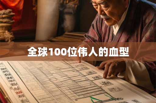 全球100位伟人的血型 全球100位伟人的血型