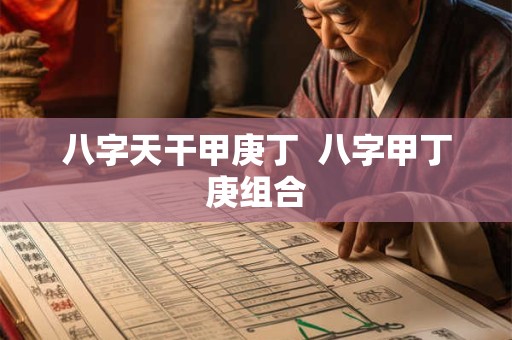 八字天干甲庚丁  八字甲丁庚组合
