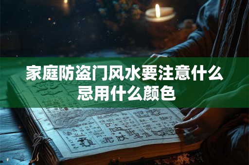 家庭防盗门风水要注意什么 忌用什么颜色
