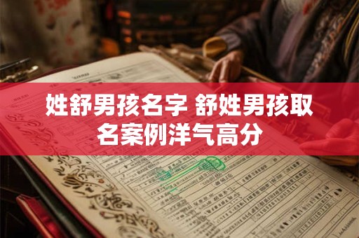 姓舒男孩名字 舒姓男孩取名案例洋气高分