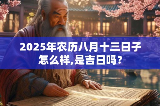 2025年农历八月十三日子怎么样,是吉日吗？