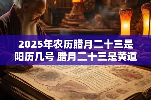 2025年农历腊月二十三是阳历几号 腊月二十三是黄道吉日吗