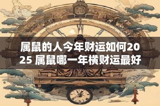 属鼠的人今年财运如何2025 属鼠哪一年横财运最好