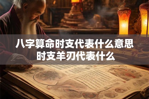 八字算命时支代表什么意思 时支羊刃代表什么