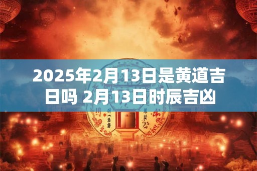2026年2月13日是黄道吉日吗 2月13日时辰吉凶 2026年2月13日是黄道吉日吗 2月13日时辰吉凶