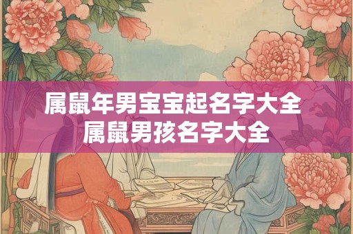 属鼠年男宝宝起名字大全 属鼠男孩名字大全