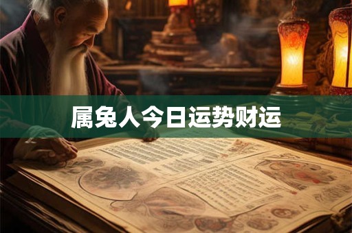 属兔人今日运势财运