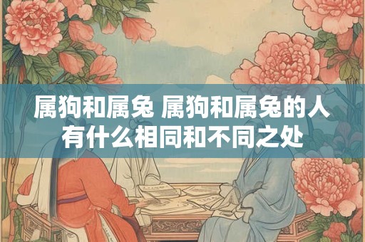 属狗和属兔 属狗和属兔的人有什么相同和不同之处 属狗和属兔 属狗和属兔的人有什么相同和不同之处