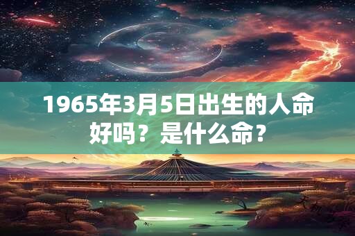 1965年3月5日出生的人命好吗？是什么命？