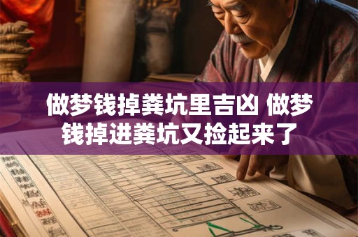 做梦钱掉粪坑里吉凶 做梦钱掉进粪坑又捡起来了 做梦钱掉粪坑里吉凶 做梦钱掉进粪坑又捡起来了