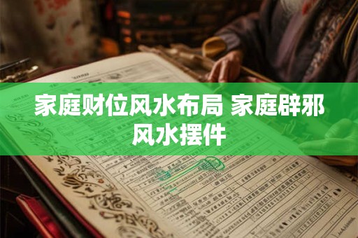 家庭财位风水布局 家庭辟邪风水摆件