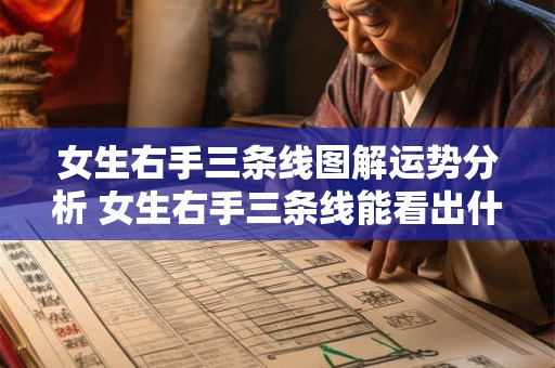 女生右手三条线图解运势分析 女生右手三条线能看出什么