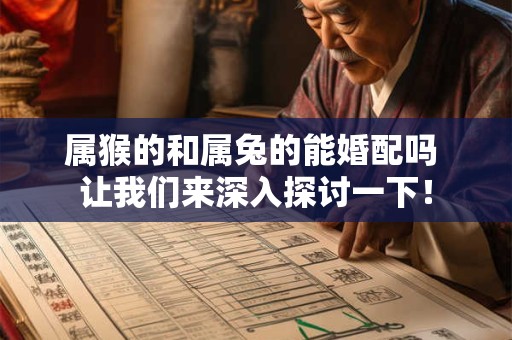 属猴的和属兔的能婚配吗 让我们来深入探讨一下！