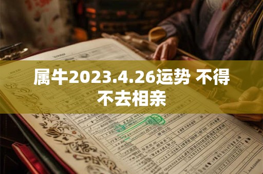 属牛2023.4.26运势 不得不去相亲