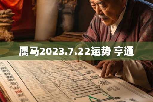 属马2023.7.22运势 亨通