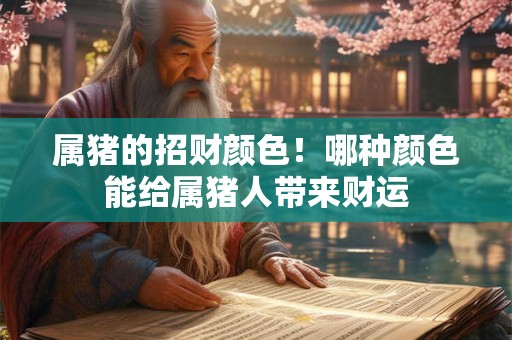 属猪的招财颜色！哪种颜色能给属猪人带来财运