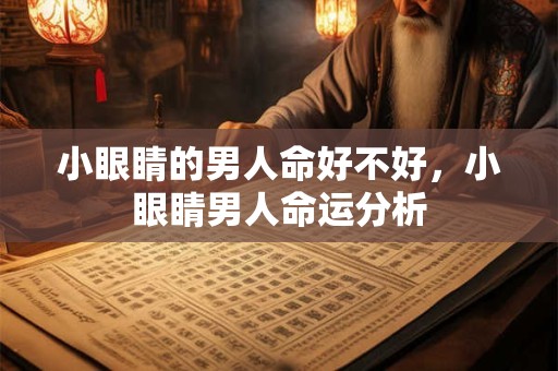 小眼睛的男人命好不好,小眼睛男人命运分析 小眼睛的男人命好不好,小眼睛男人命运分析
