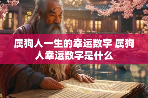 属狗人一生的幸运数字 属狗人幸运数字是什么