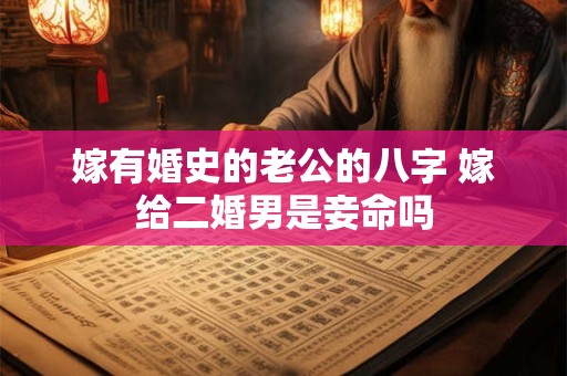 嫁有婚史的老公的八字 嫁给二婚男是妾命吗