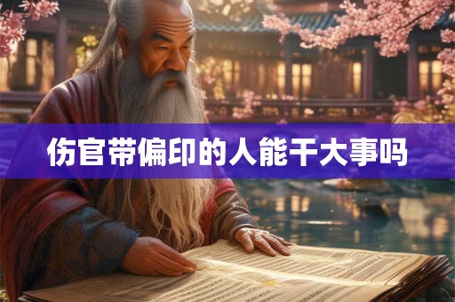 伤官带偏印的人能干大事吗 伤官带偏印的人能干大事吗