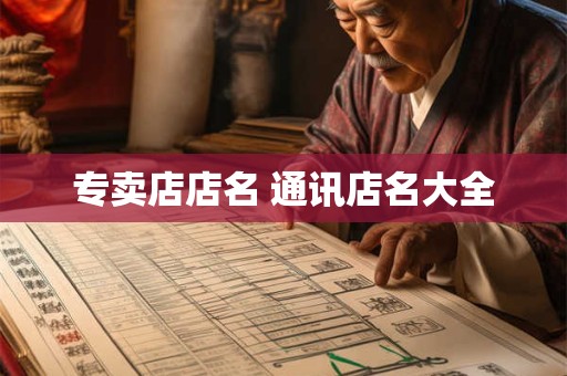 专卖店店名 通讯店名大全