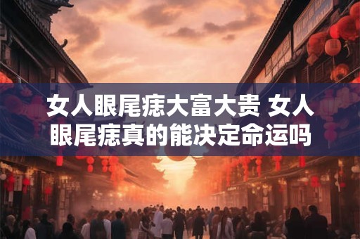 女人眼尾痣大富大贵 女人眼尾痣真的能决定命运吗