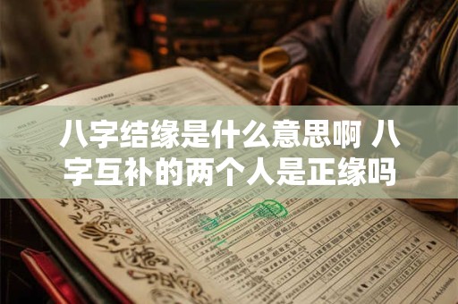 八字结缘是什么意思啊 八字互补的两个人是正缘吗