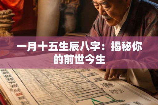 一月十五生辰八字：揭秘你的前世今生